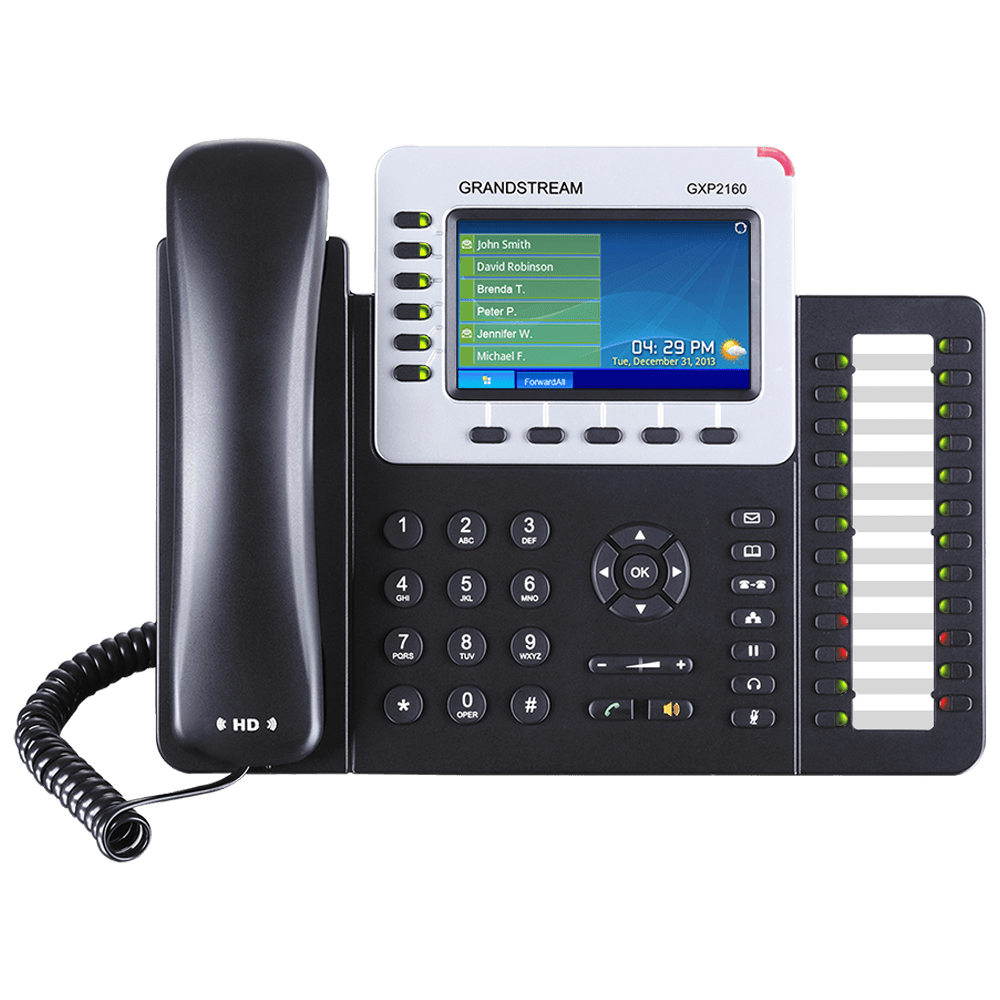 Grandstream GXP2160 Teléfono IP SIP HD Color POE Gigabit Bluetooth